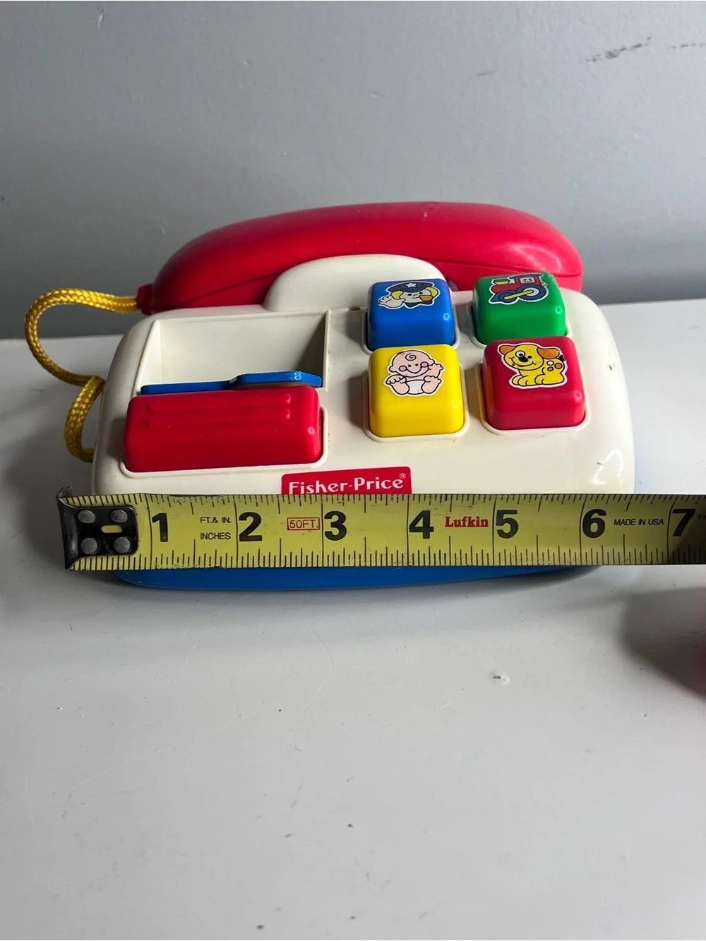 Vintage 1998 Fisher-Price Ring 'n Rattle Toy Phone (model #71303) - WORKS!